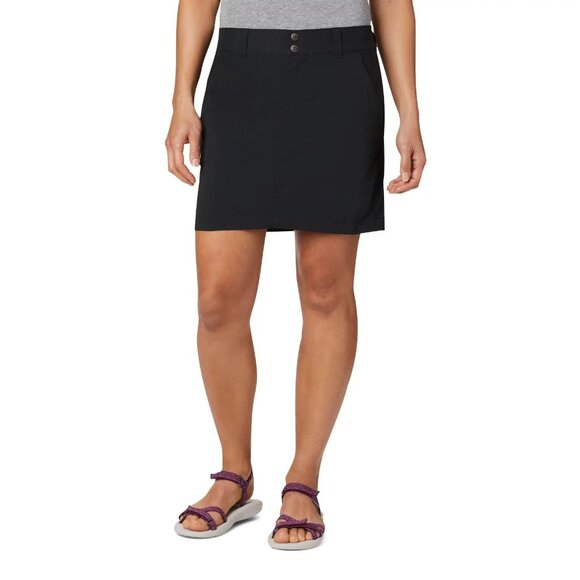 Columbia Omni-Shield Saturday Trail Hiking Skort Women 4 Black Water Repellant - Picture 1 of 10